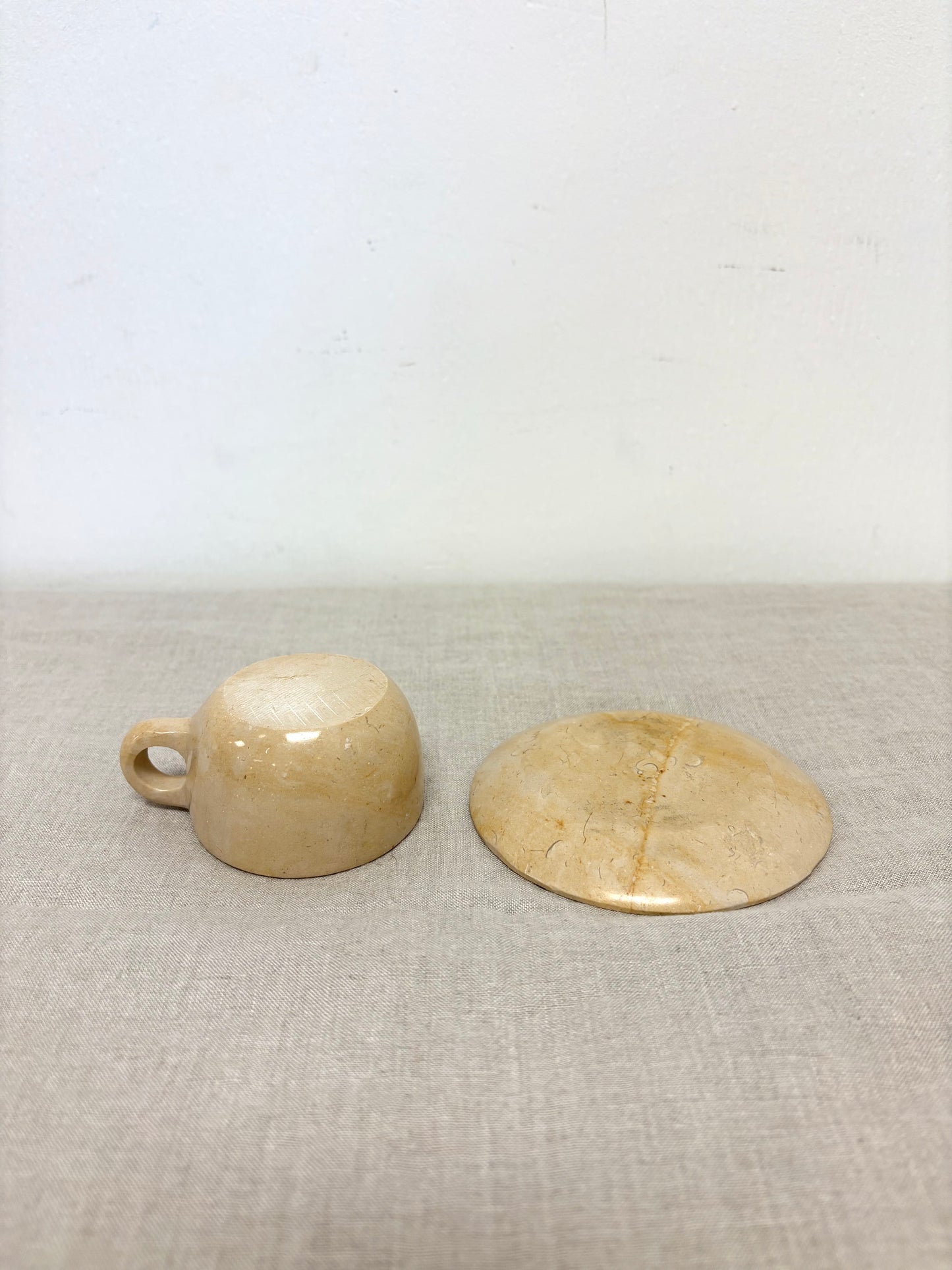 Soapstone Espresso Cup and Saucer