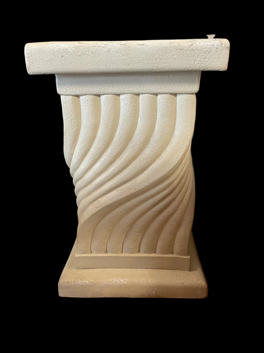 Vintage Swirled Plaster Pedestals