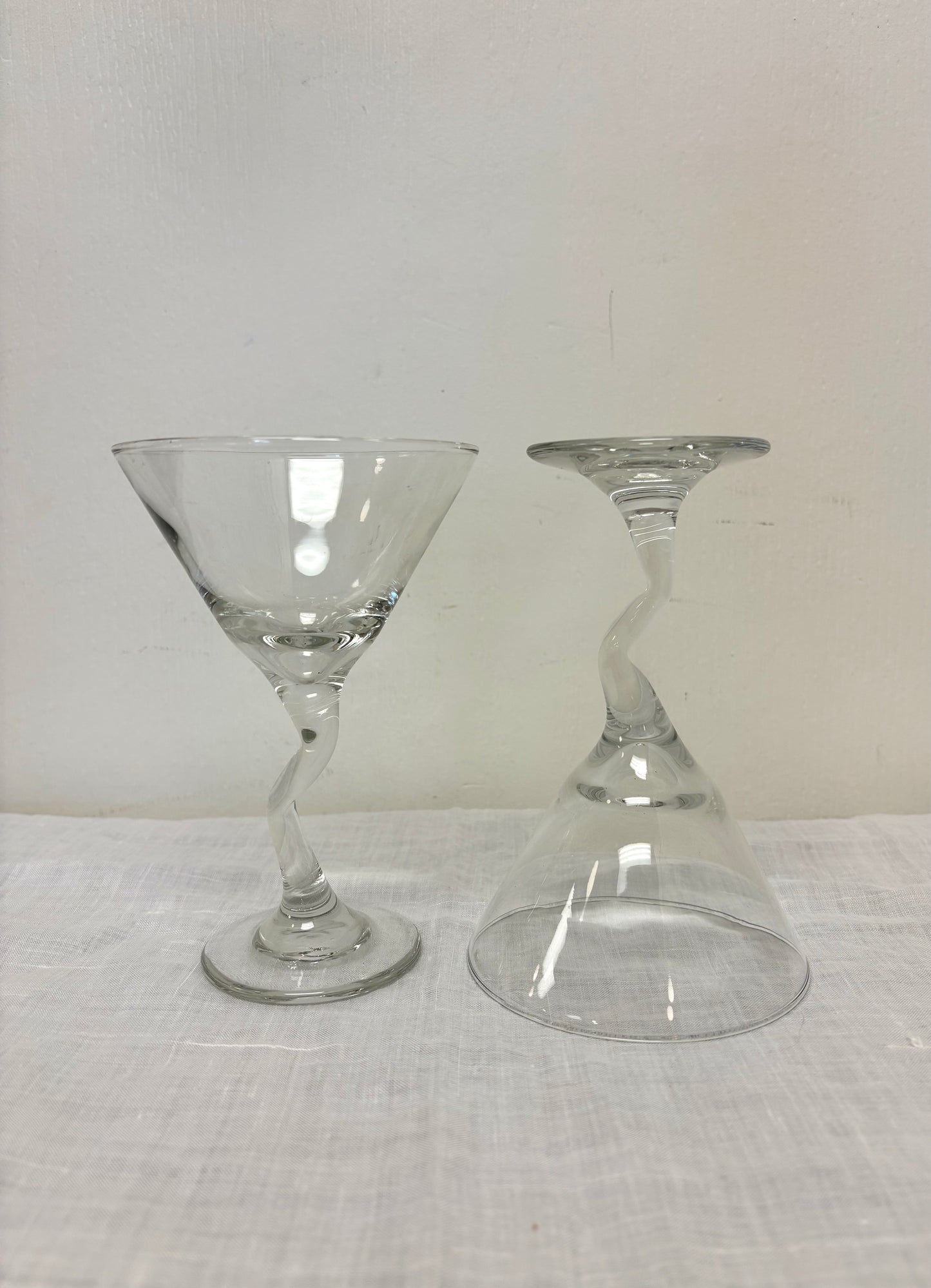 Wavy Martini Glasses