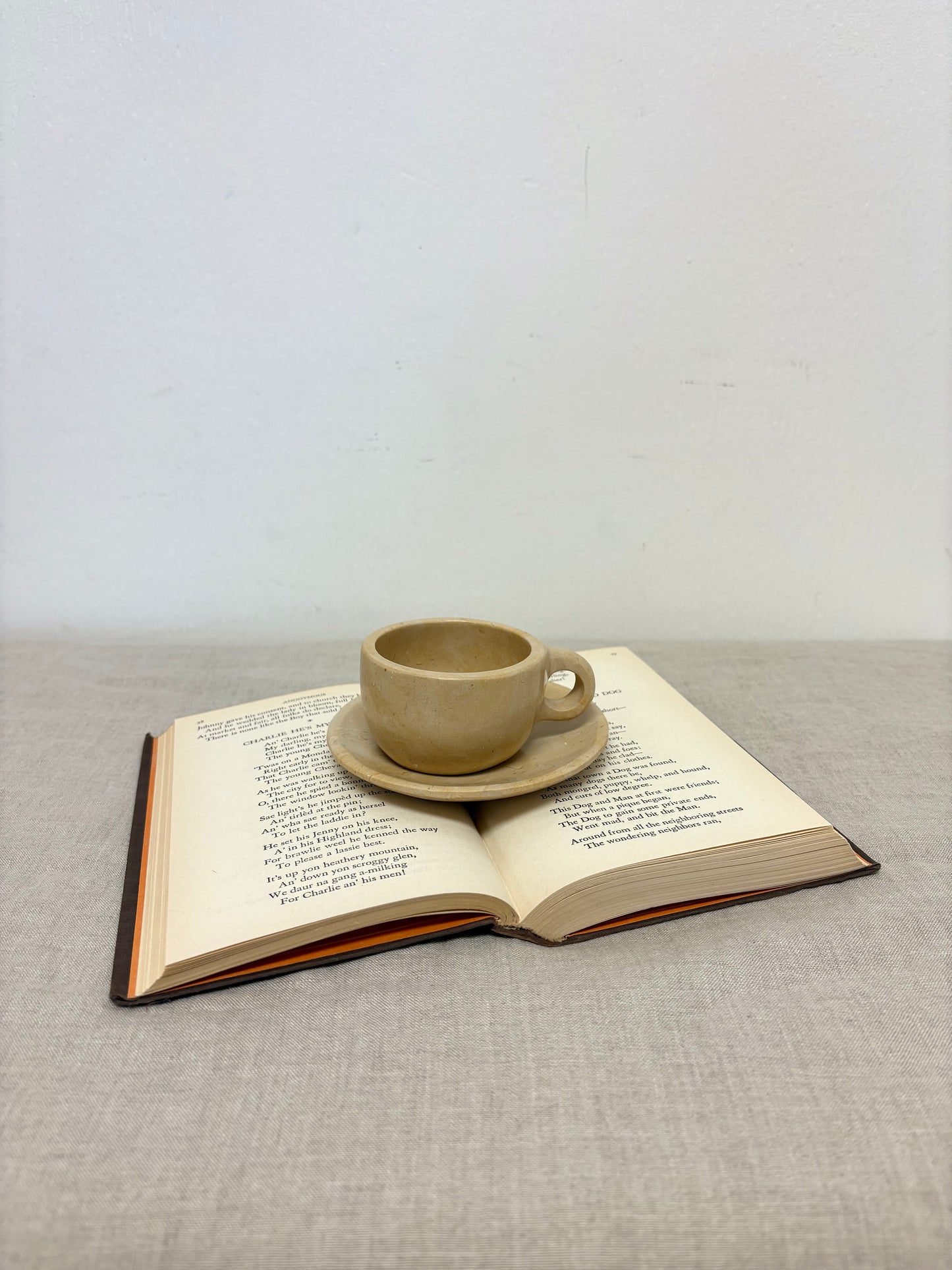Soapstone Espresso Cup and Saucer