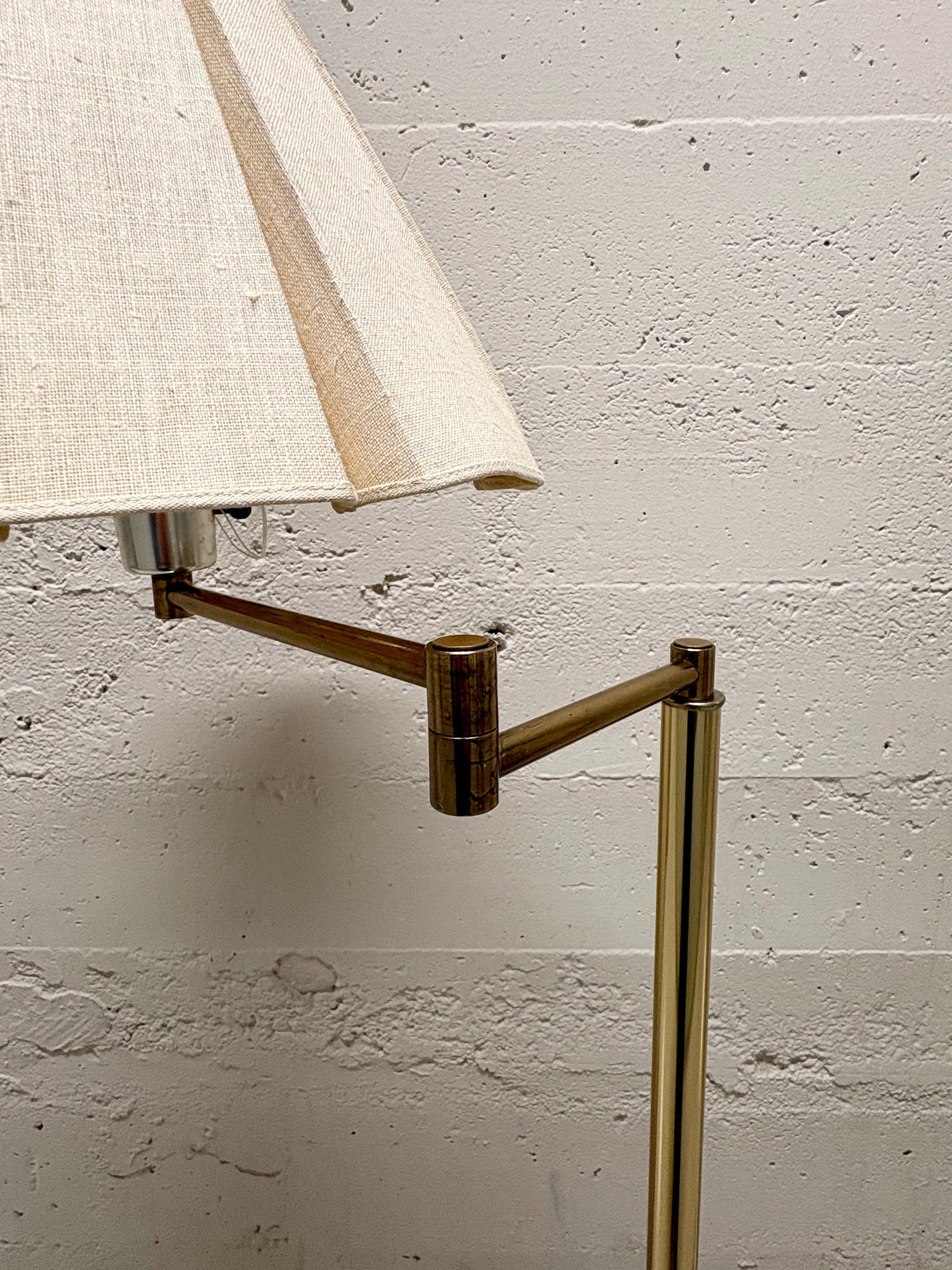 Vintage Brass Swivel Floor Lamp