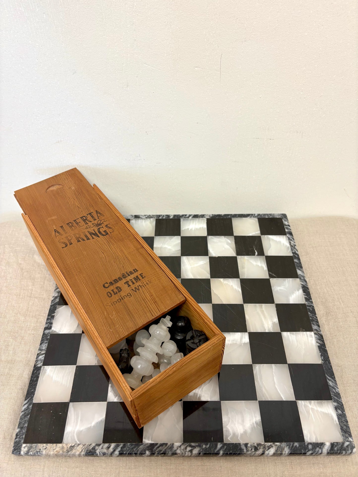 Marble Chess & Checkers Set