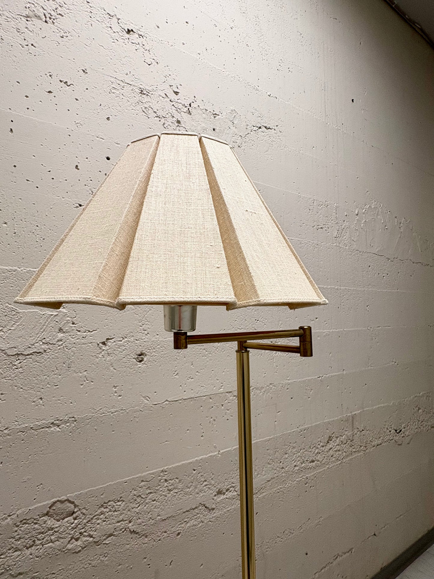 Vintage Brass Swivel Floor Lamp