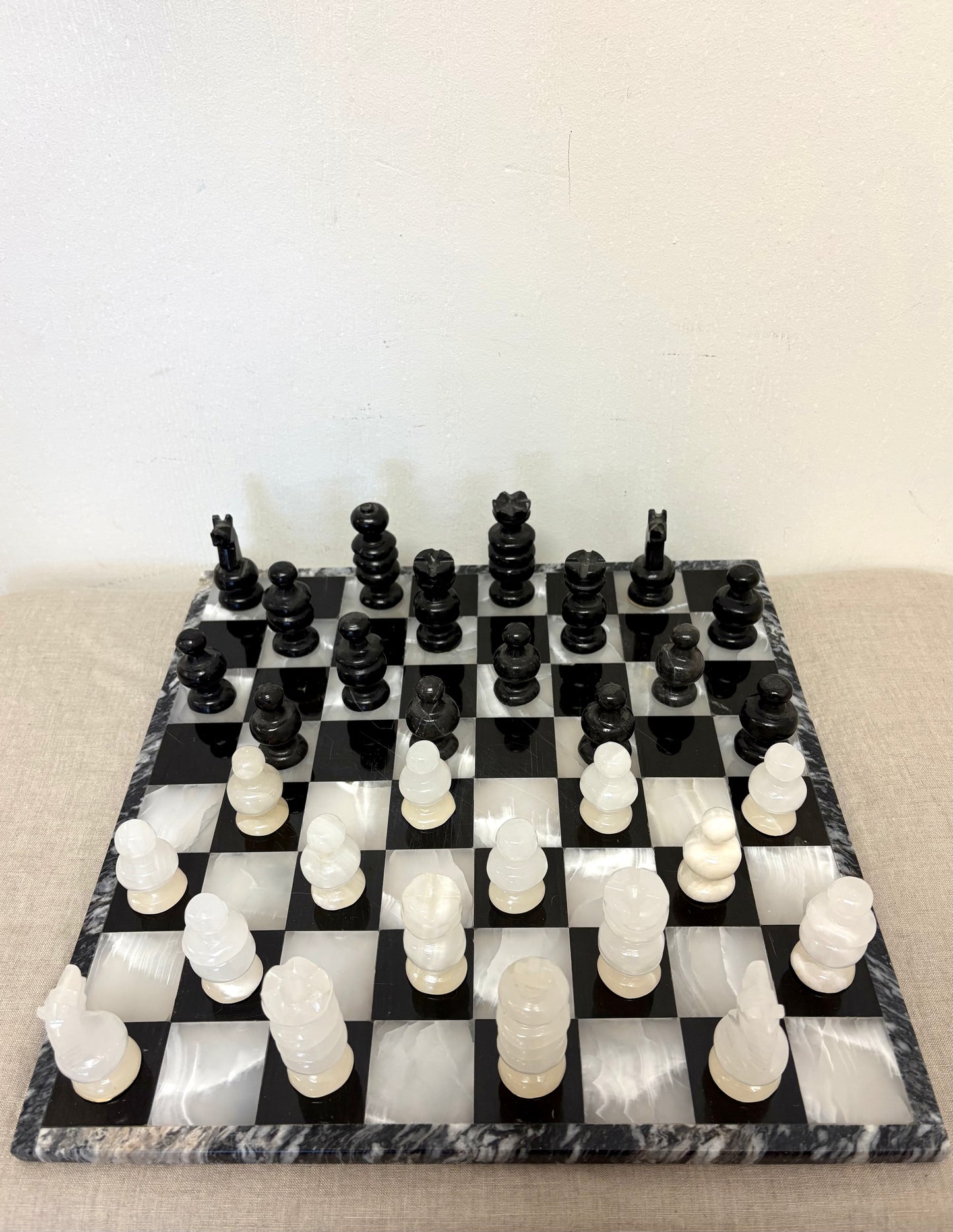 Marble Chess & Checkers Set