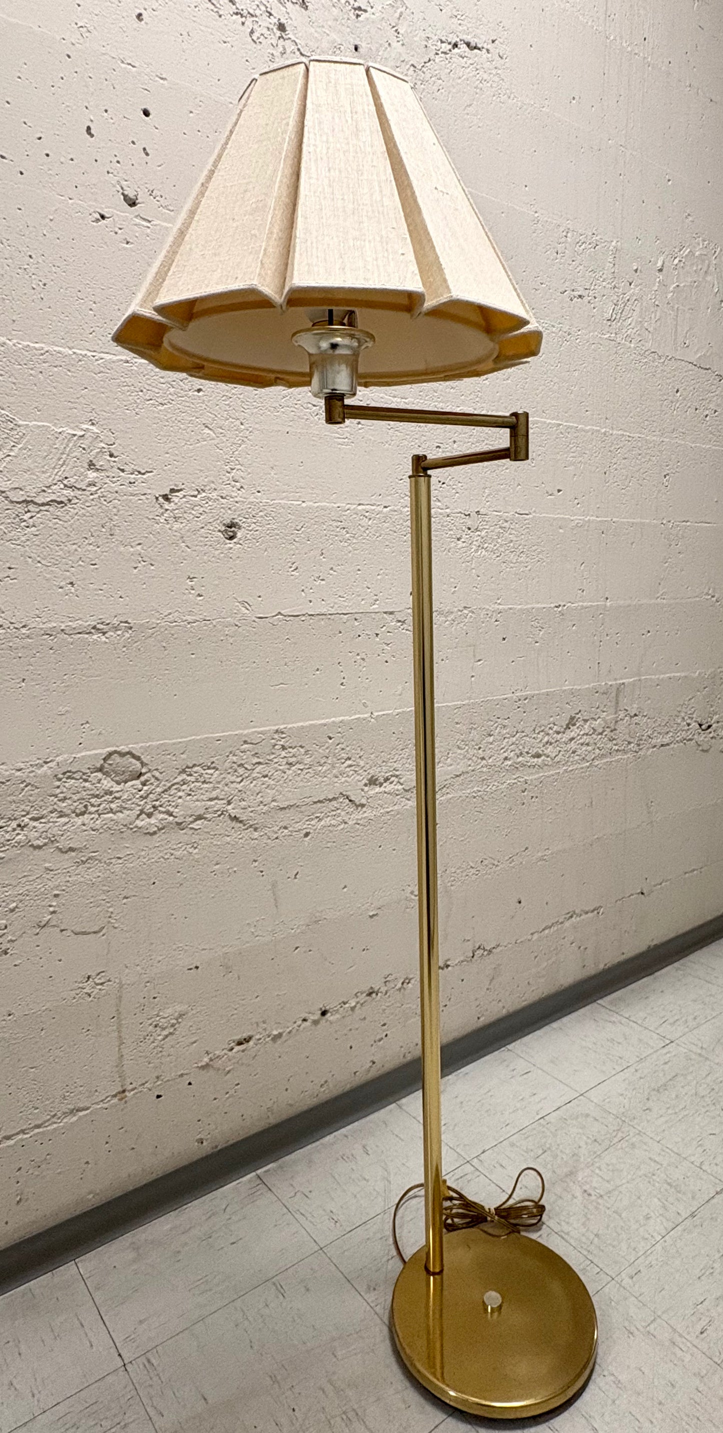 Vintage Brass Swivel Floor Lamp