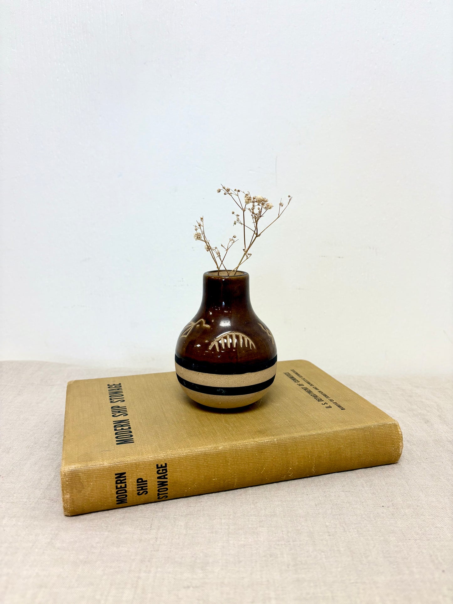 Mini Ceramic Brown Vase