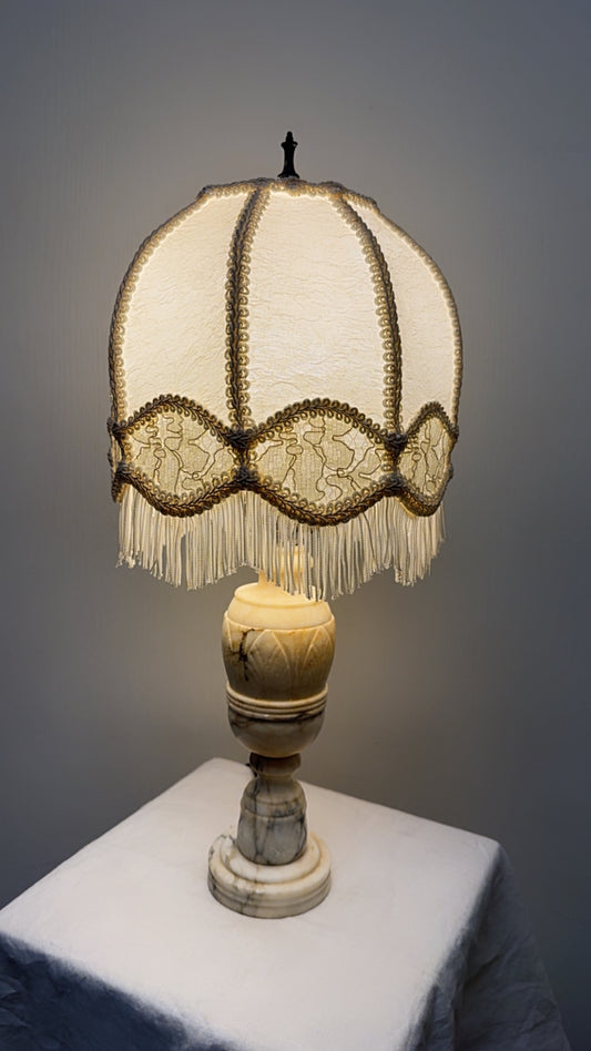 Vintage Alabaster Table Lamp