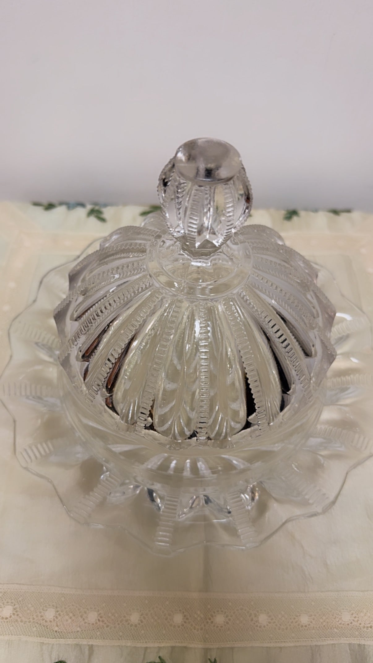Vintage Fostoria Colonial Prism Butter Dish