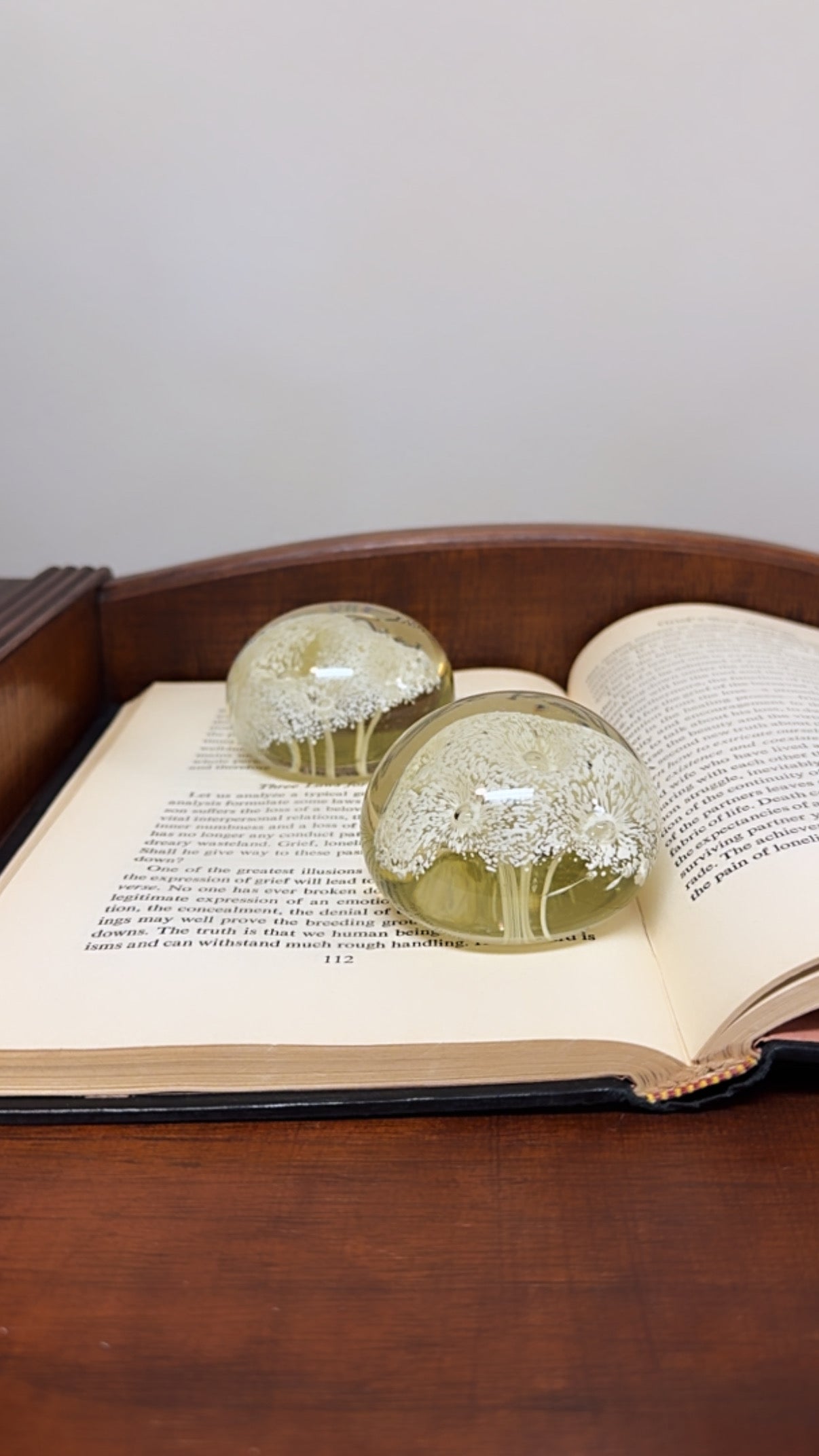 Vintage Controlled Bubble Glass Paperweight