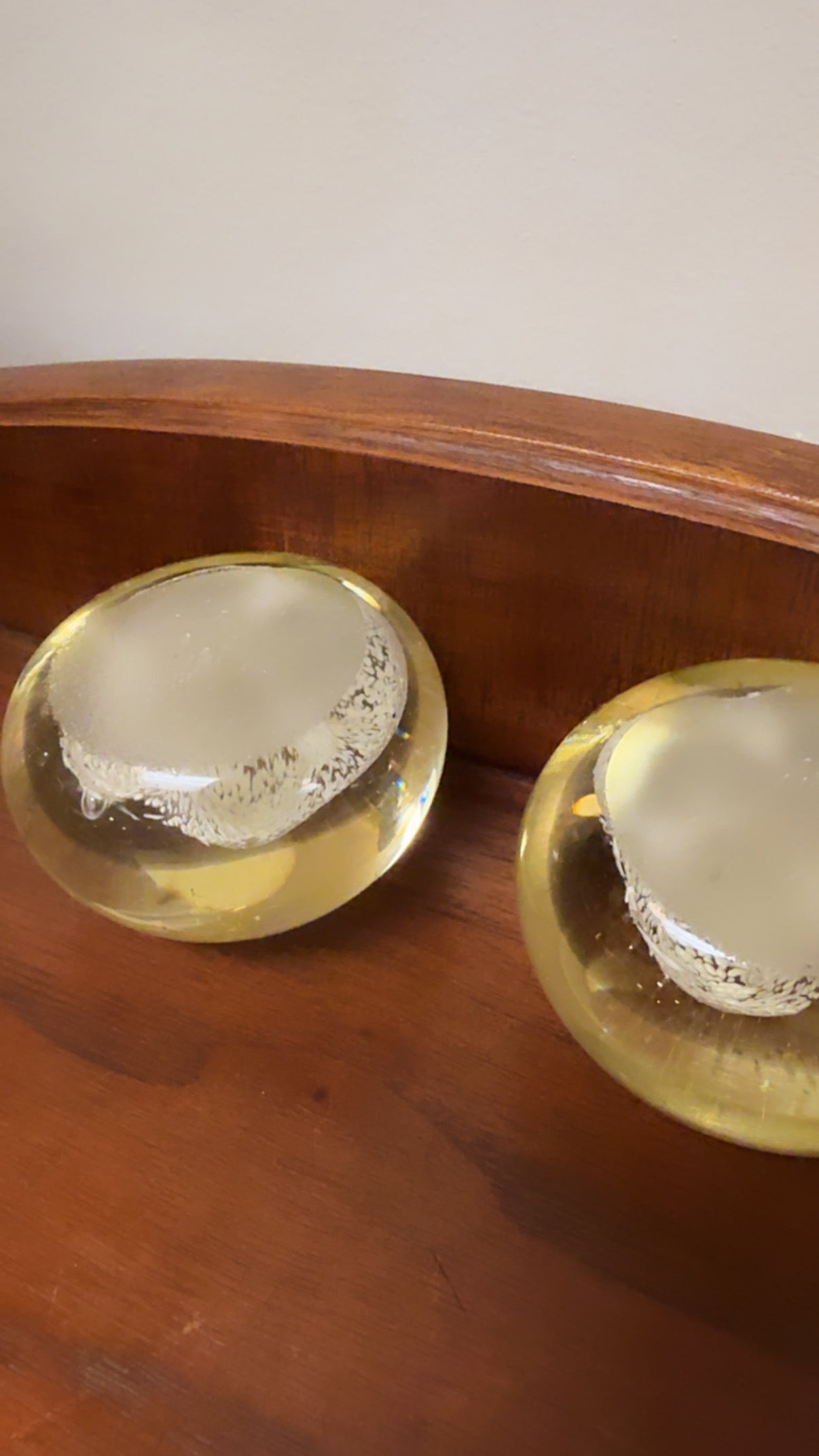 Vintage Controlled Bubble Glass Paperweight
