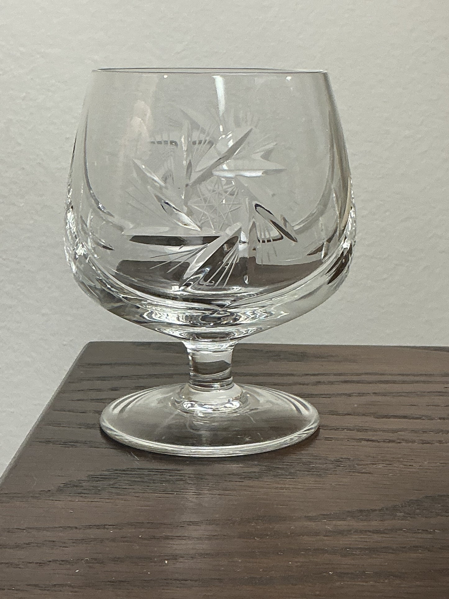 Vintage Pinwheel Crystal Brandy Snifters