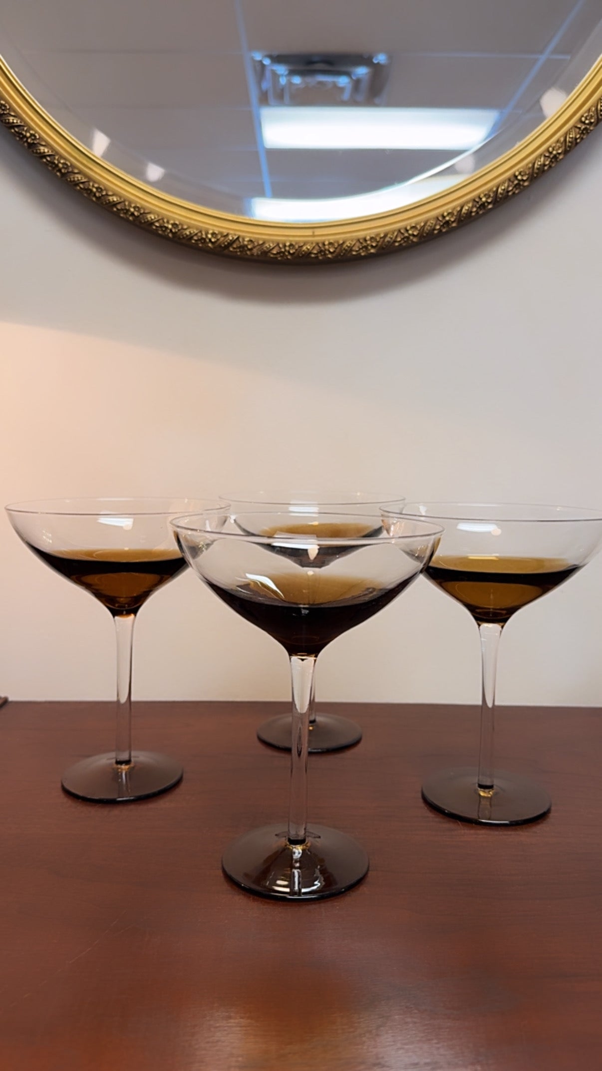 Amber Espresso Martini Glasses