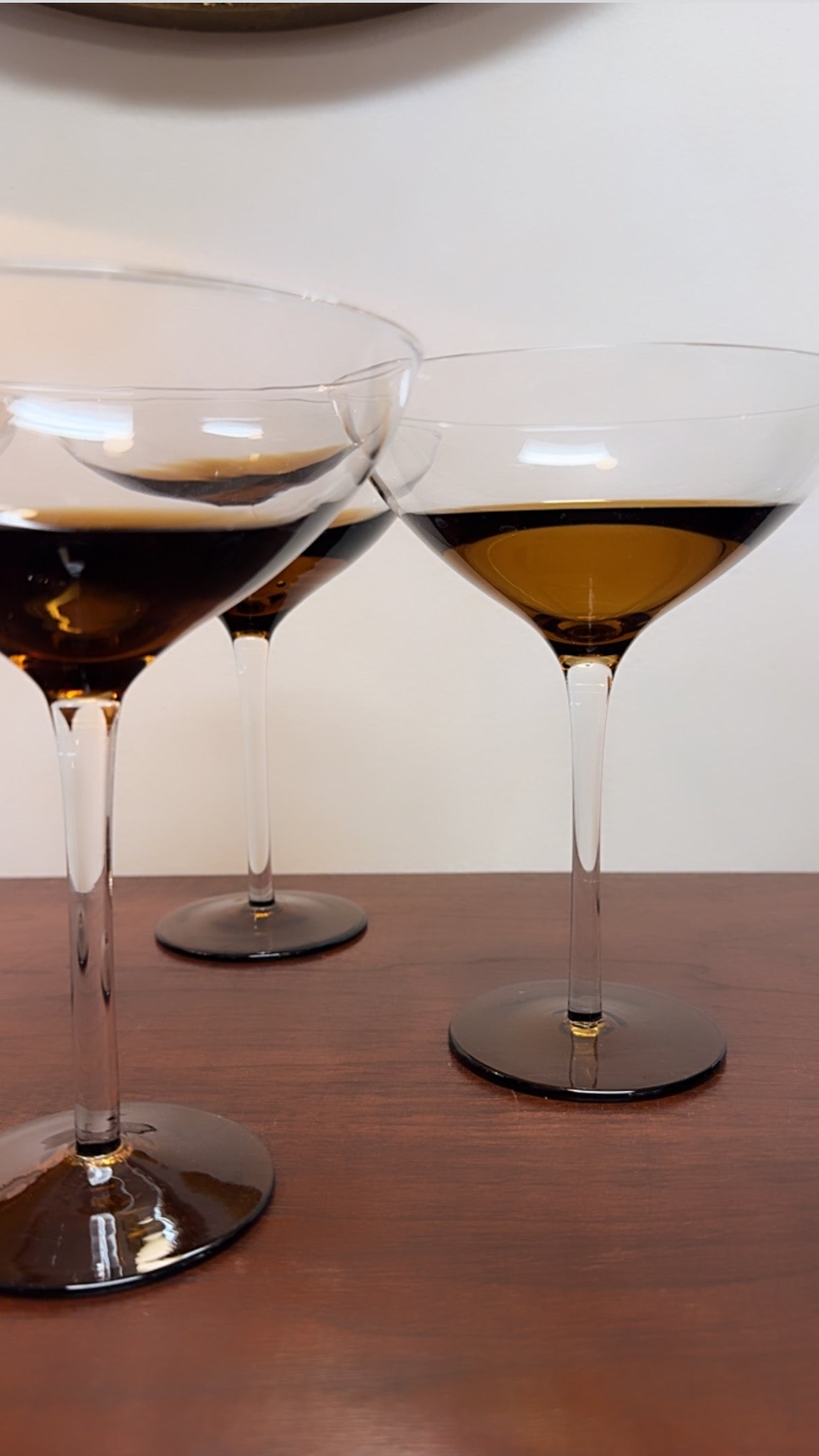 Amber Espresso Martini Glasses
