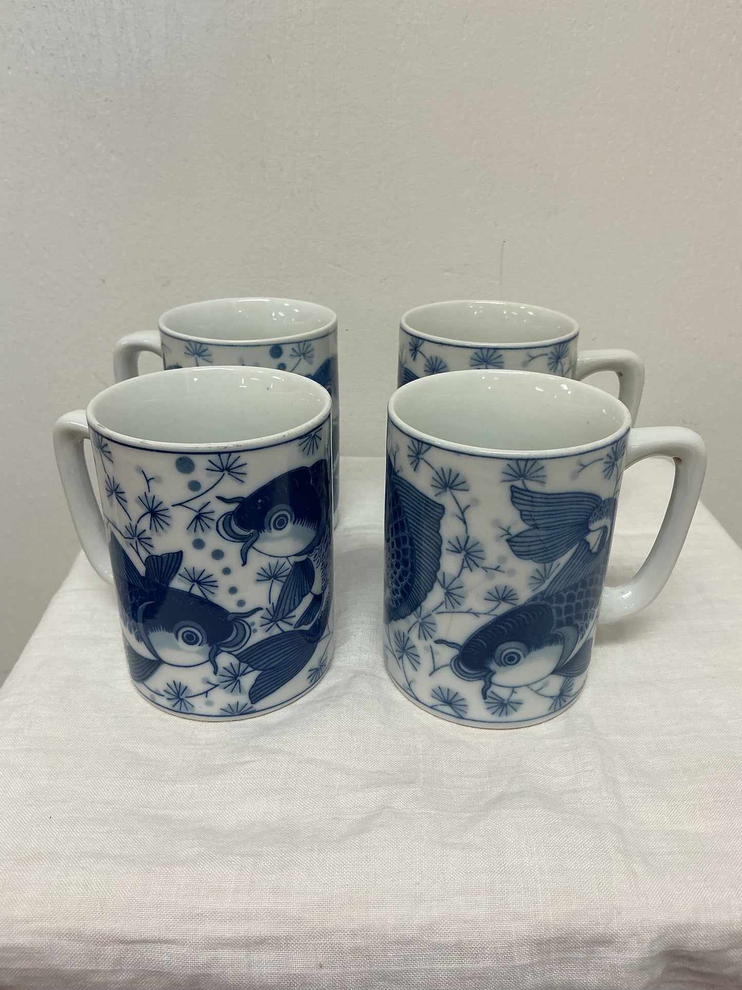 Vintage Chinese Carp Mugs