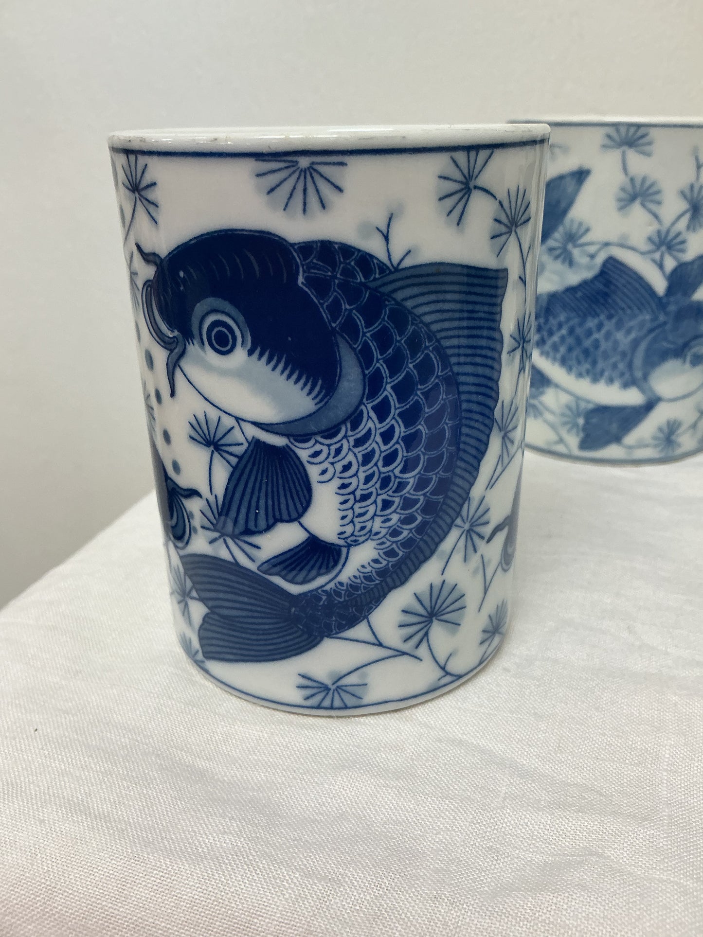 Vintage Chinese Carp Mugs