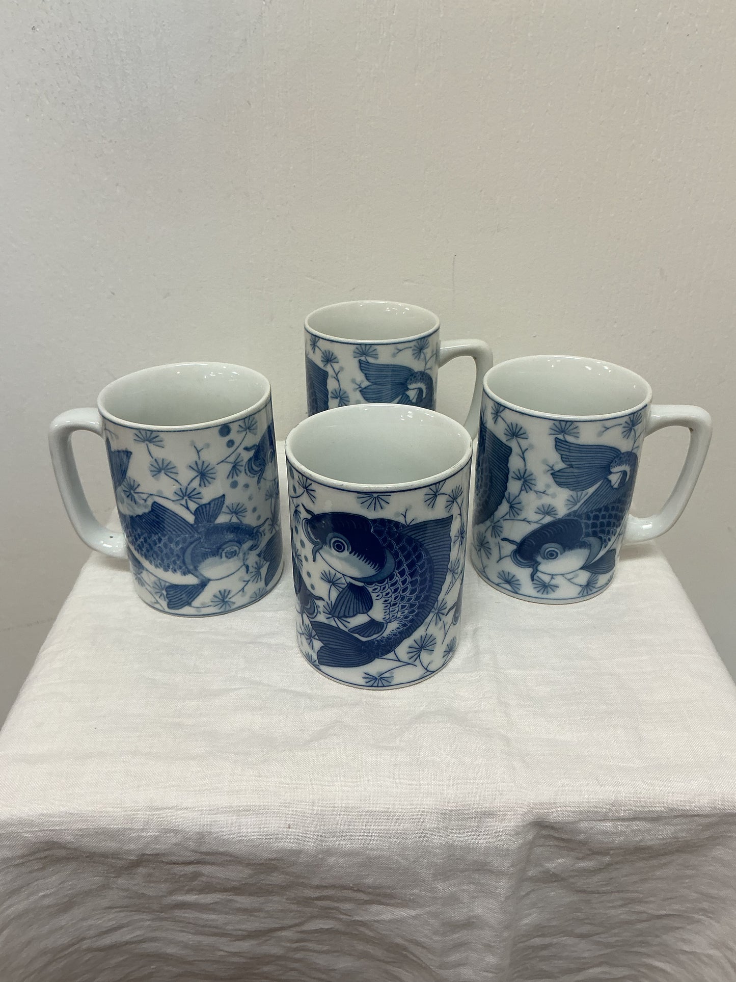 Vintage Chinese Carp Mugs