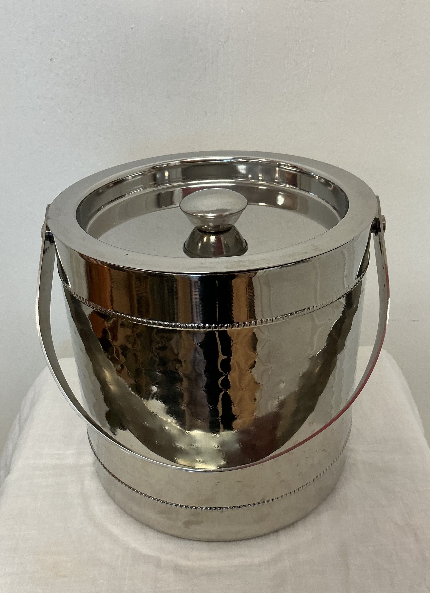 Hammered Stainless Ice Bucket