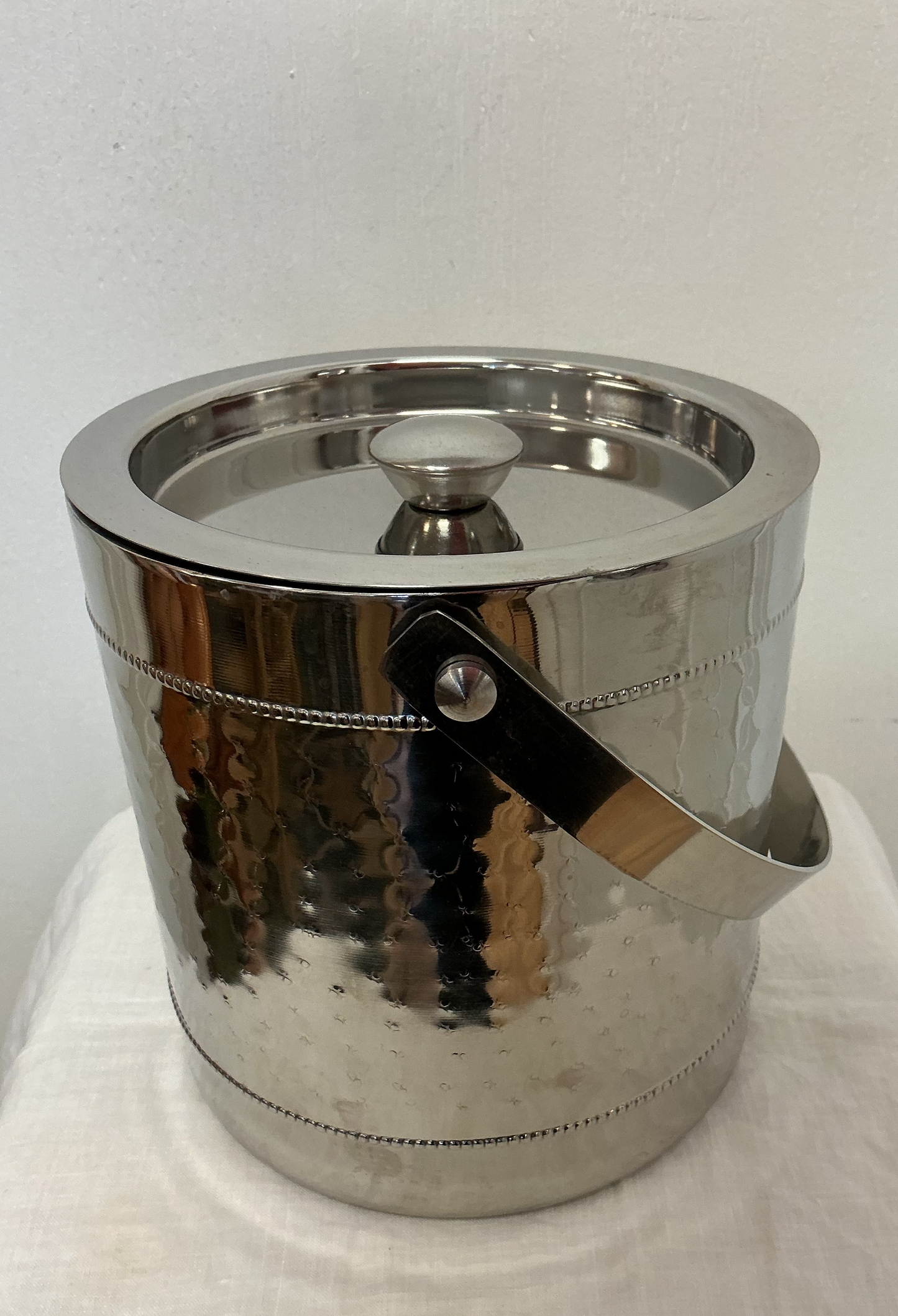 Hammered Stainless Ice Bucket
