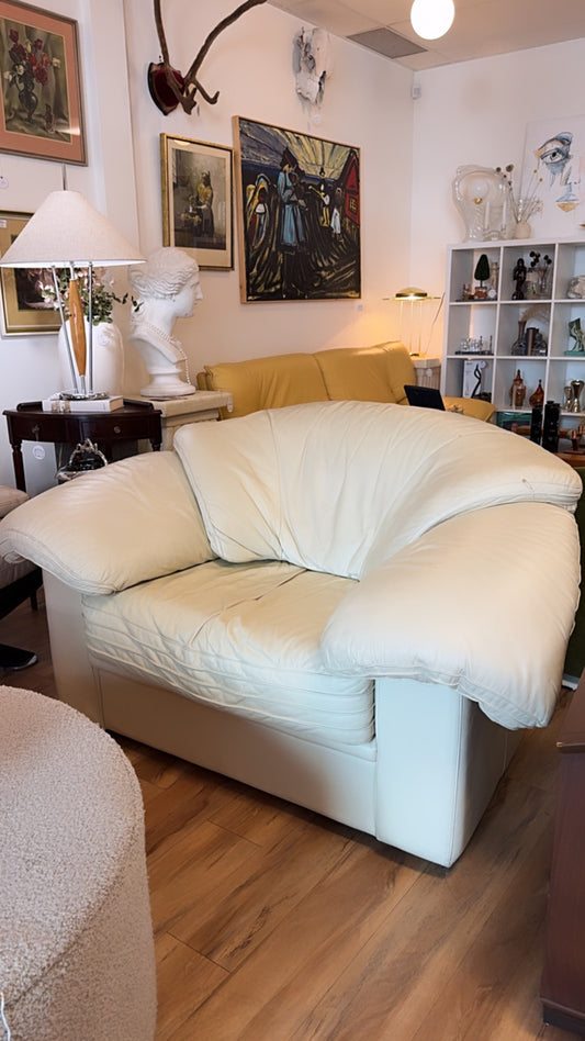 Retro Leather Accent Chair