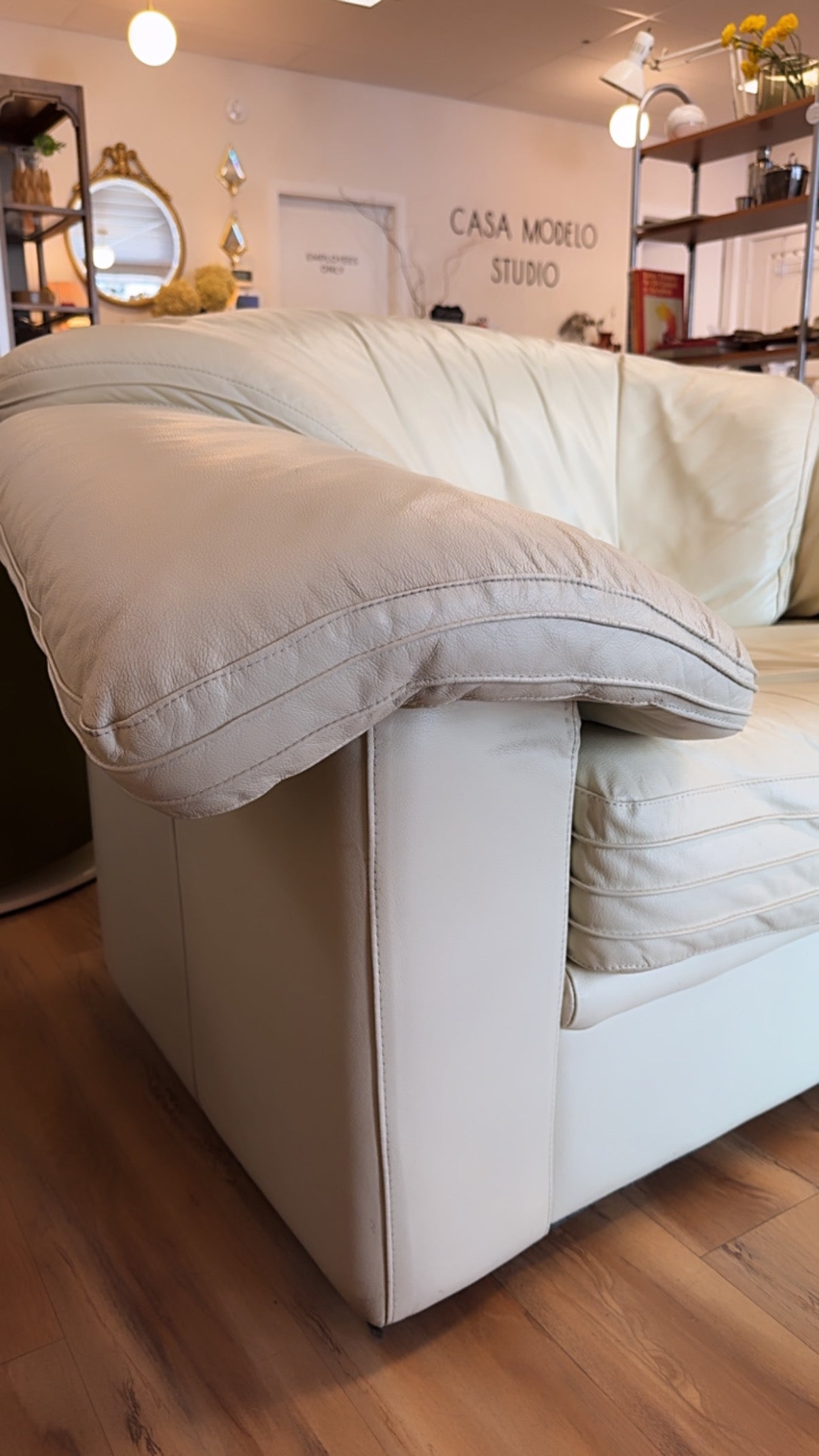 Retro Leather Accent Chair