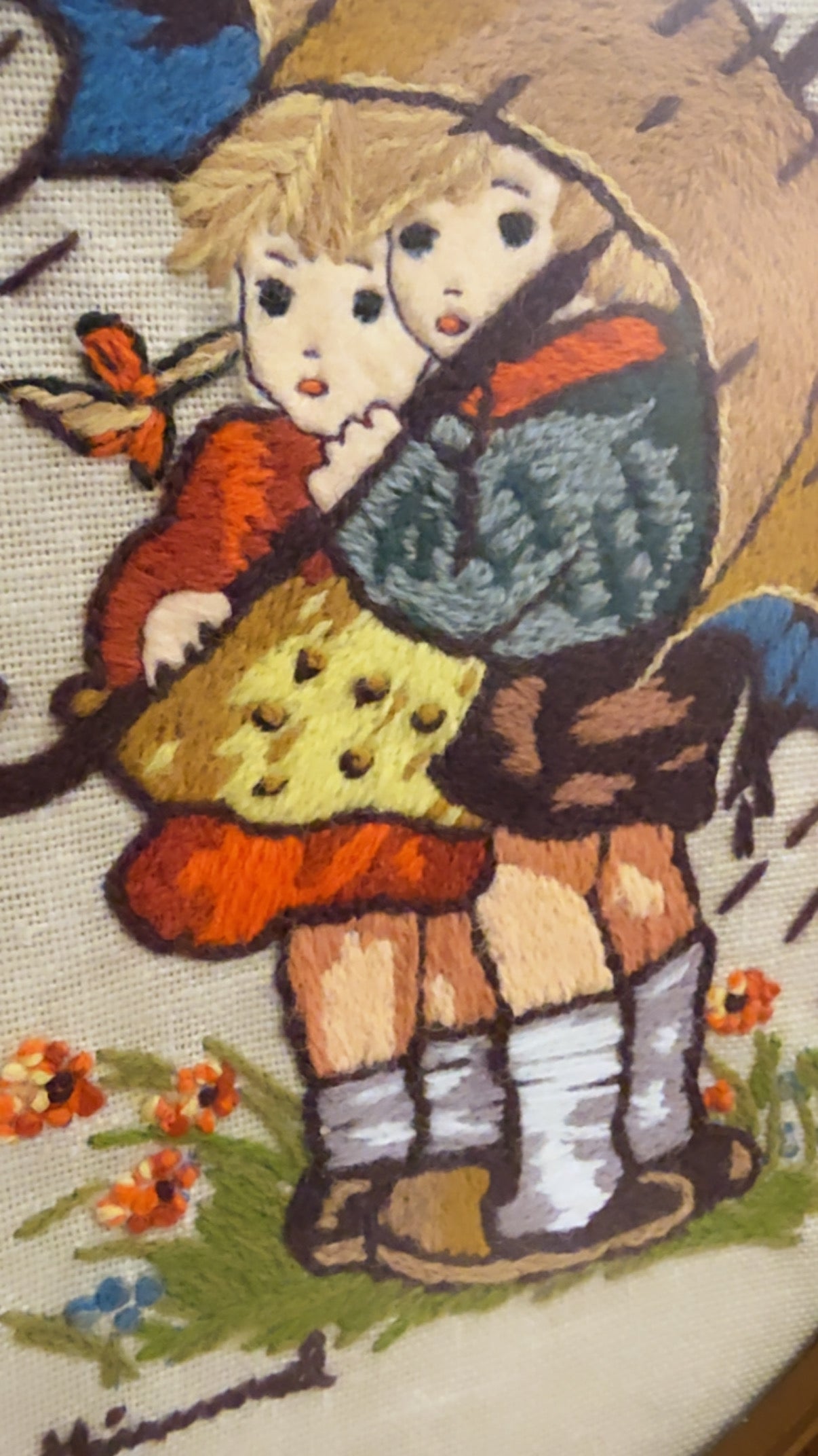 Hummel Needlework Embroidered Crewel Wall Art