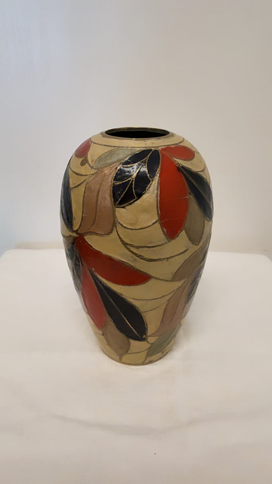 Vintage Brass Painted Vase