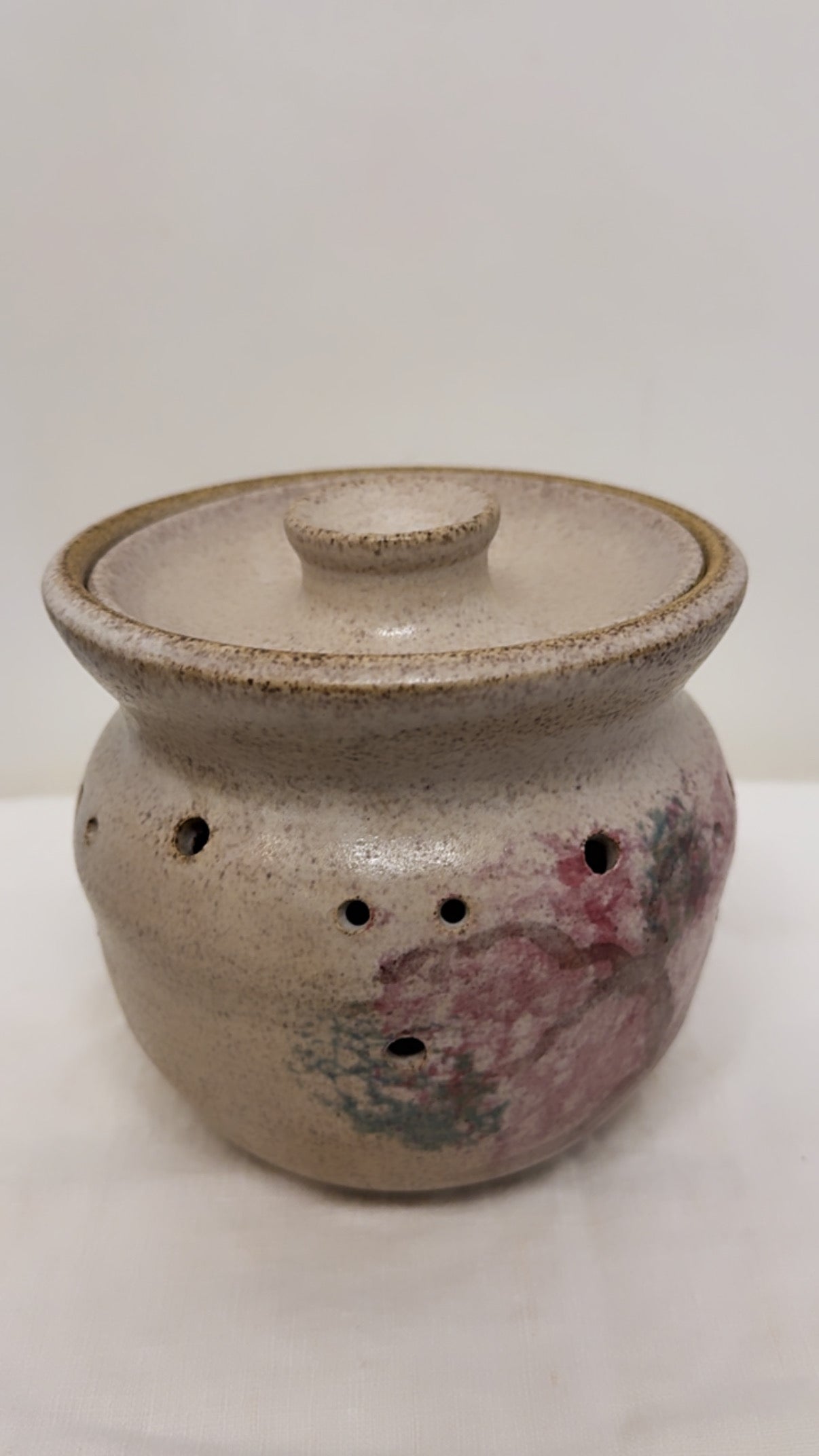 Vintage Stoneware Garlic Keeper