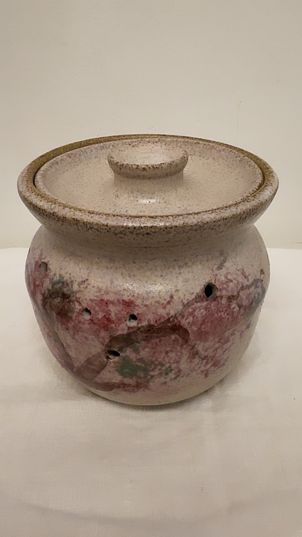 Vintage Stoneware Garlic Keeper