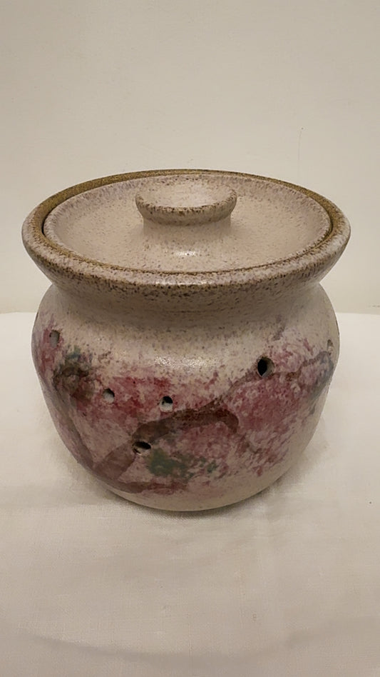 Vintage Stoneware Garlic Keeper