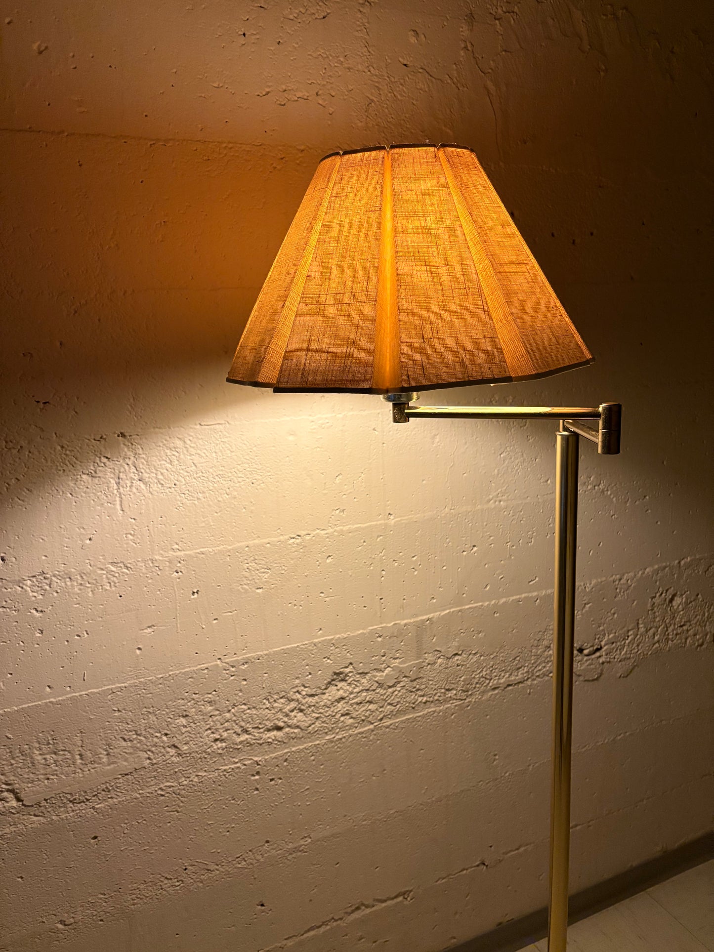 Vintage Brass Swivel Floor Lamp