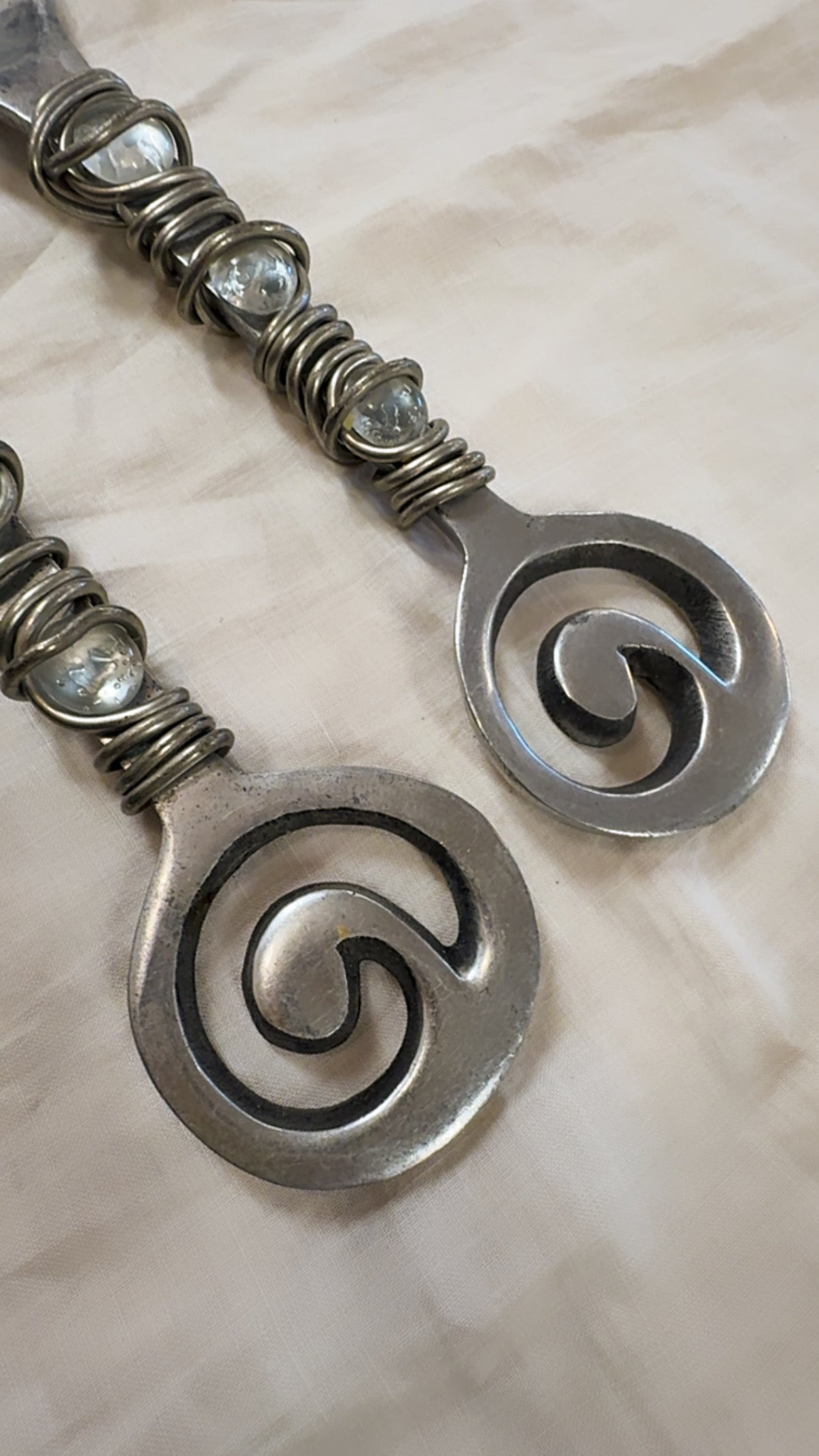 Swirl Silver Serving Salad Set