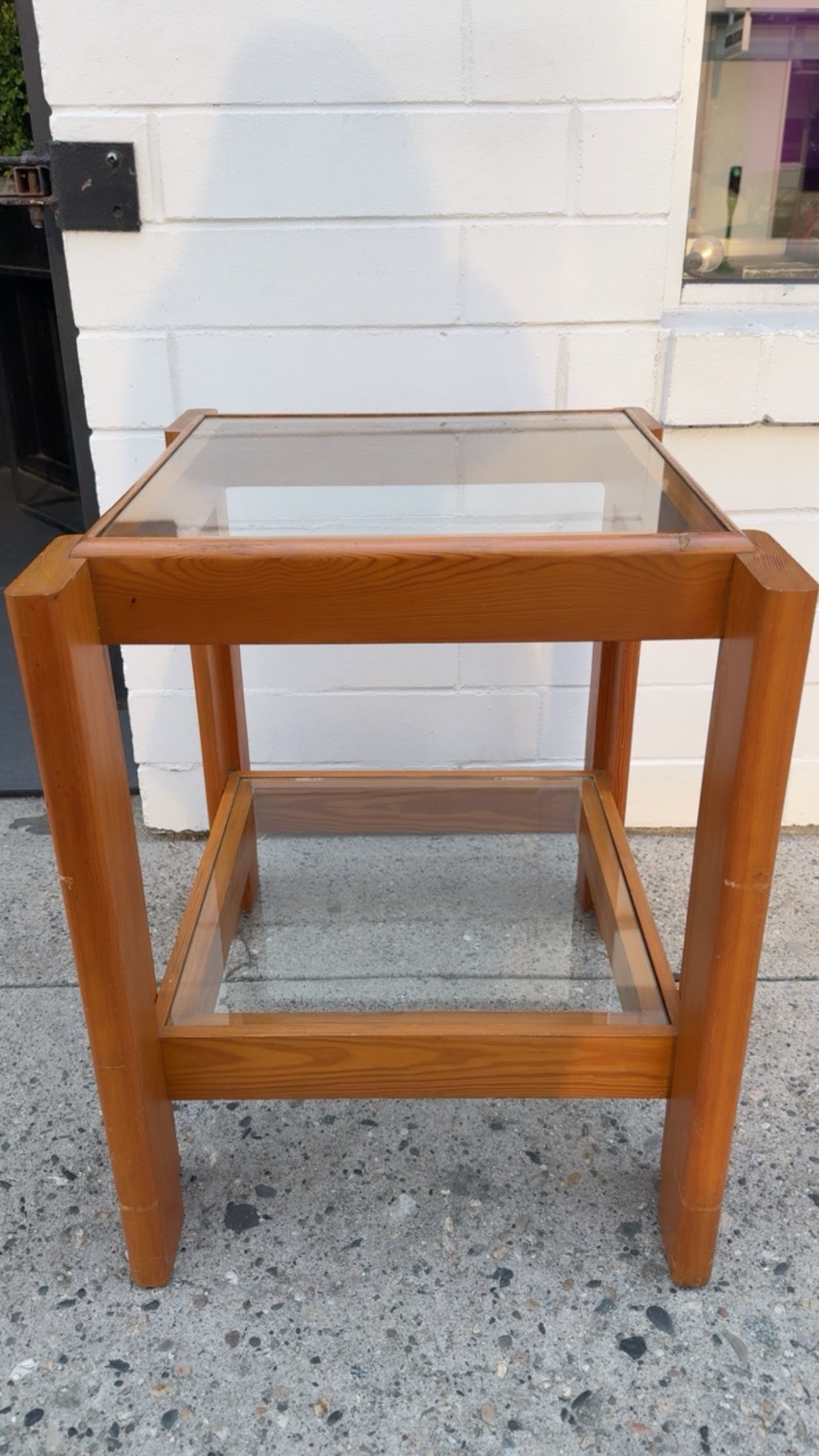 SOLID PINE MID-CENTURY SIDE TABLES