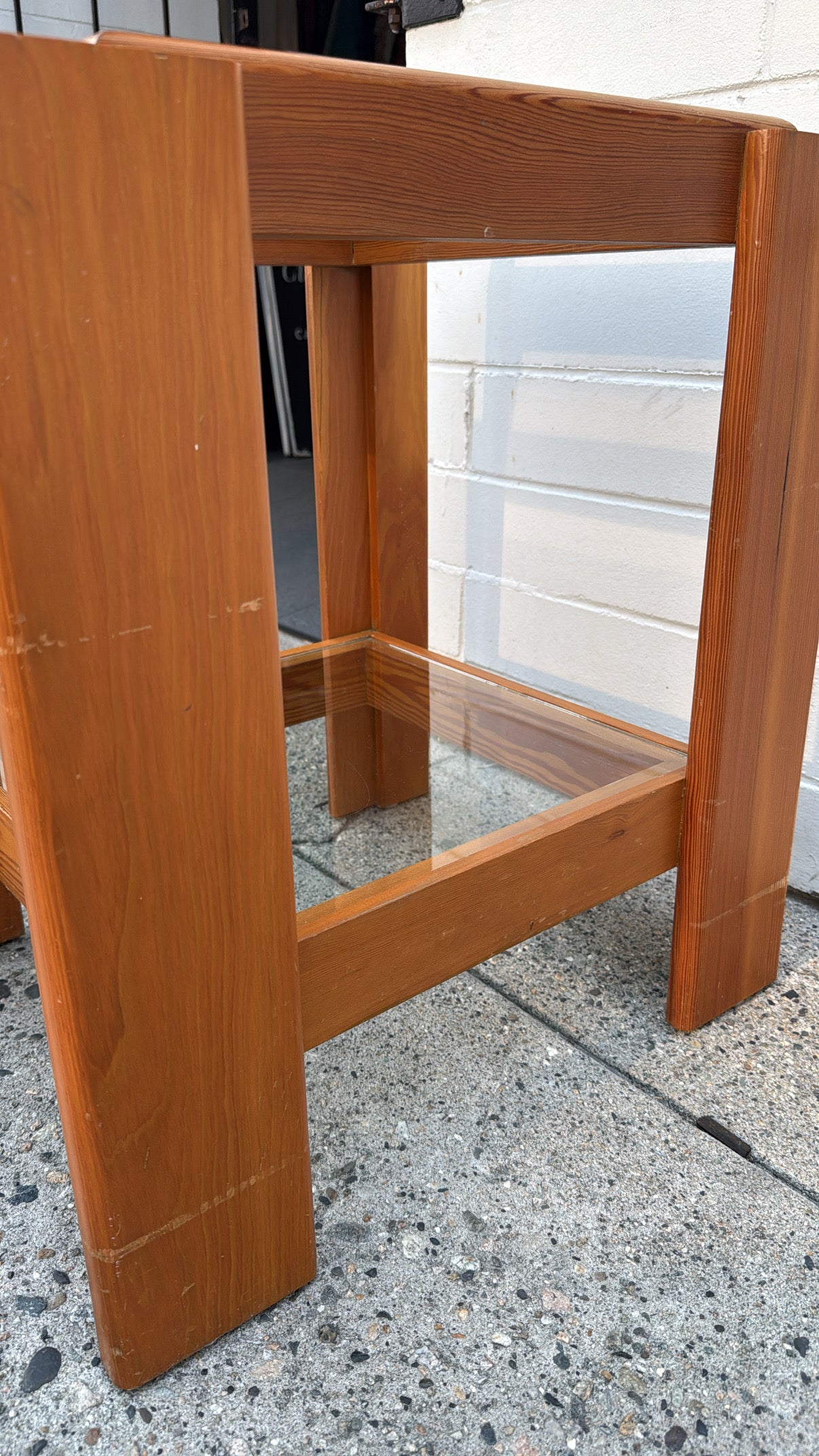 SOLID PINE MID-CENTURY SIDE TABLES