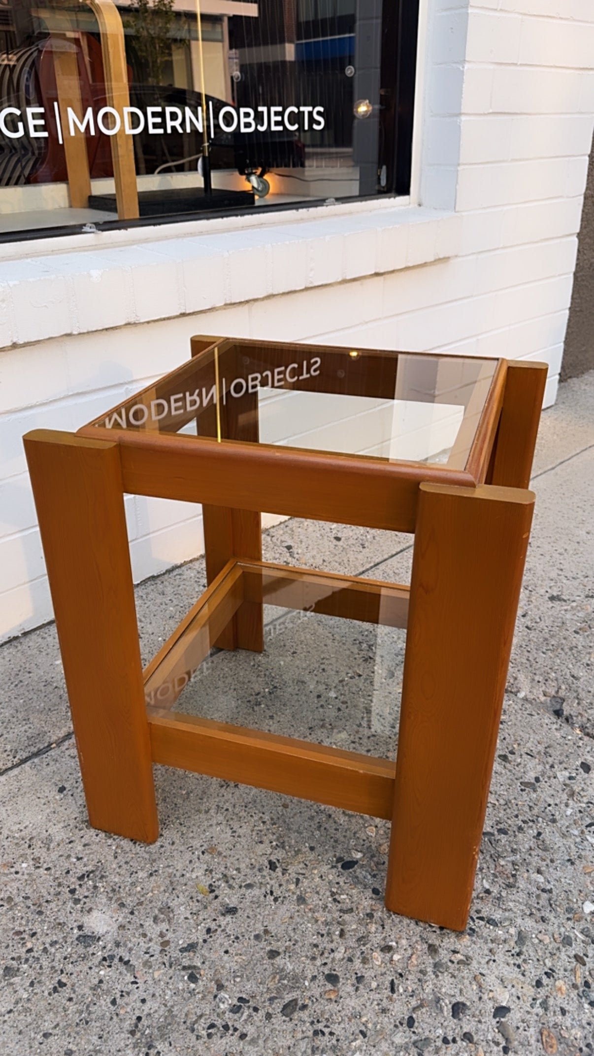 SOLID PINE MID-CENTURY SIDE TABLES