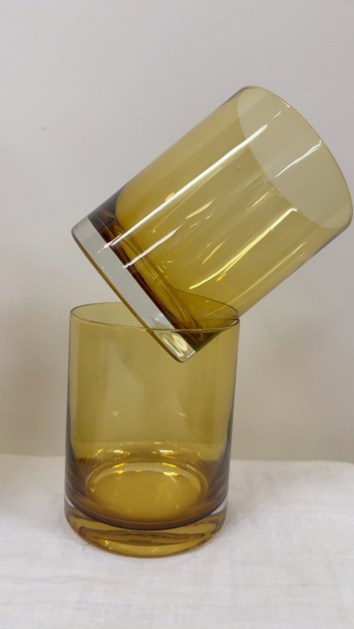 Smoke Glass & Amber Decanter Set