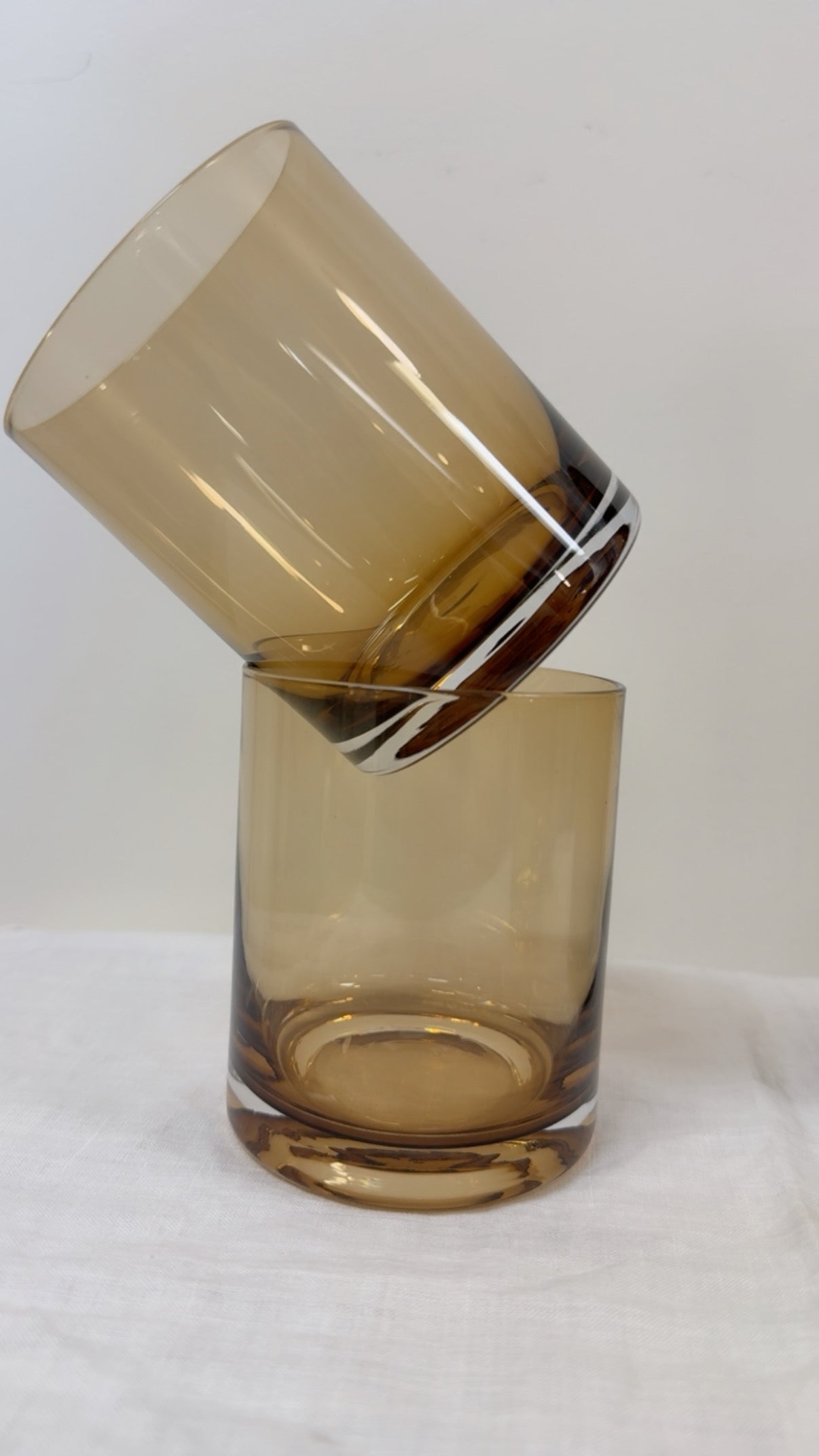 Smoke Glass & Amber Decanter Set