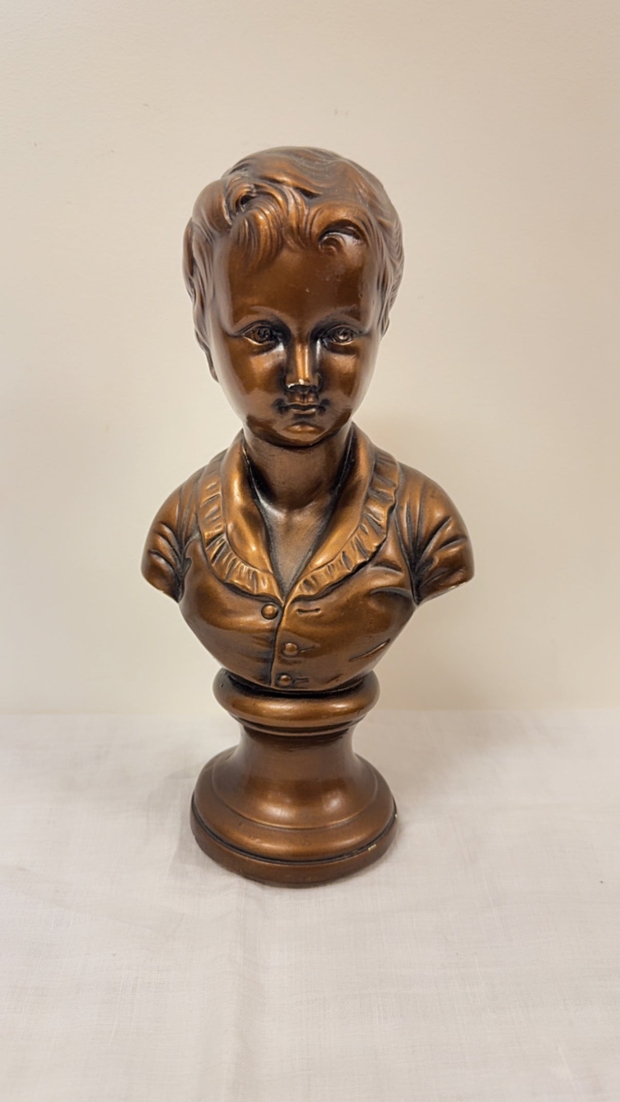 VINTAGE ALEXANDRE BRONGNIART BRONZE PAINTED BUST