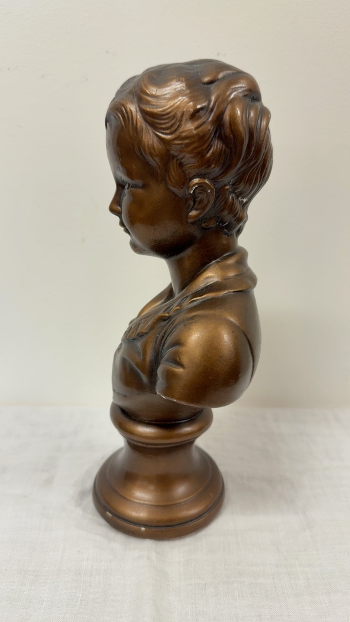 VINTAGE ALEXANDRE BRONGNIART BRONZE PAINTED BUST