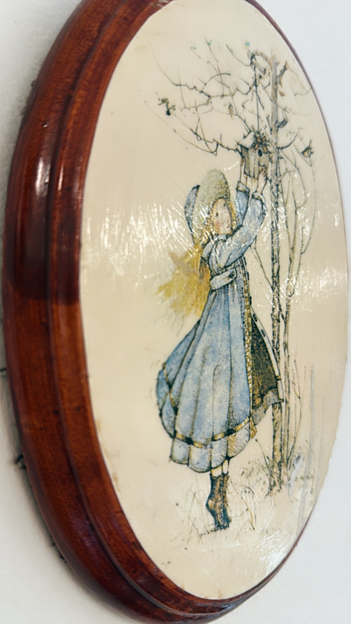 Vintage Holly Hobbie Wall Plaque