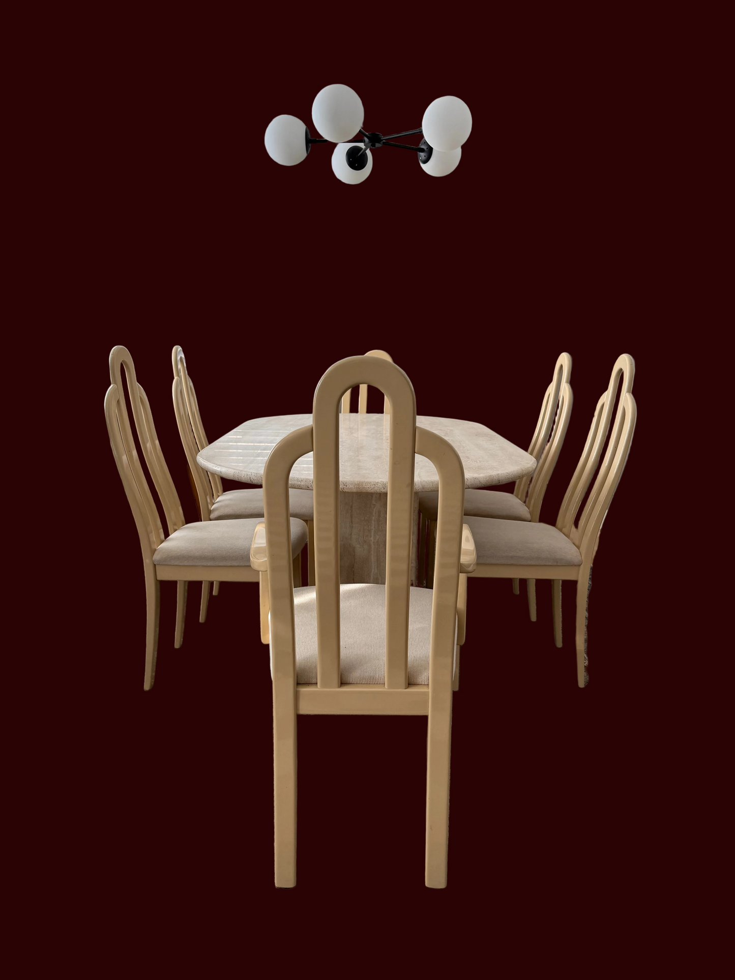 Rare Italian Art Deco Lacquer
Dining Chairs
