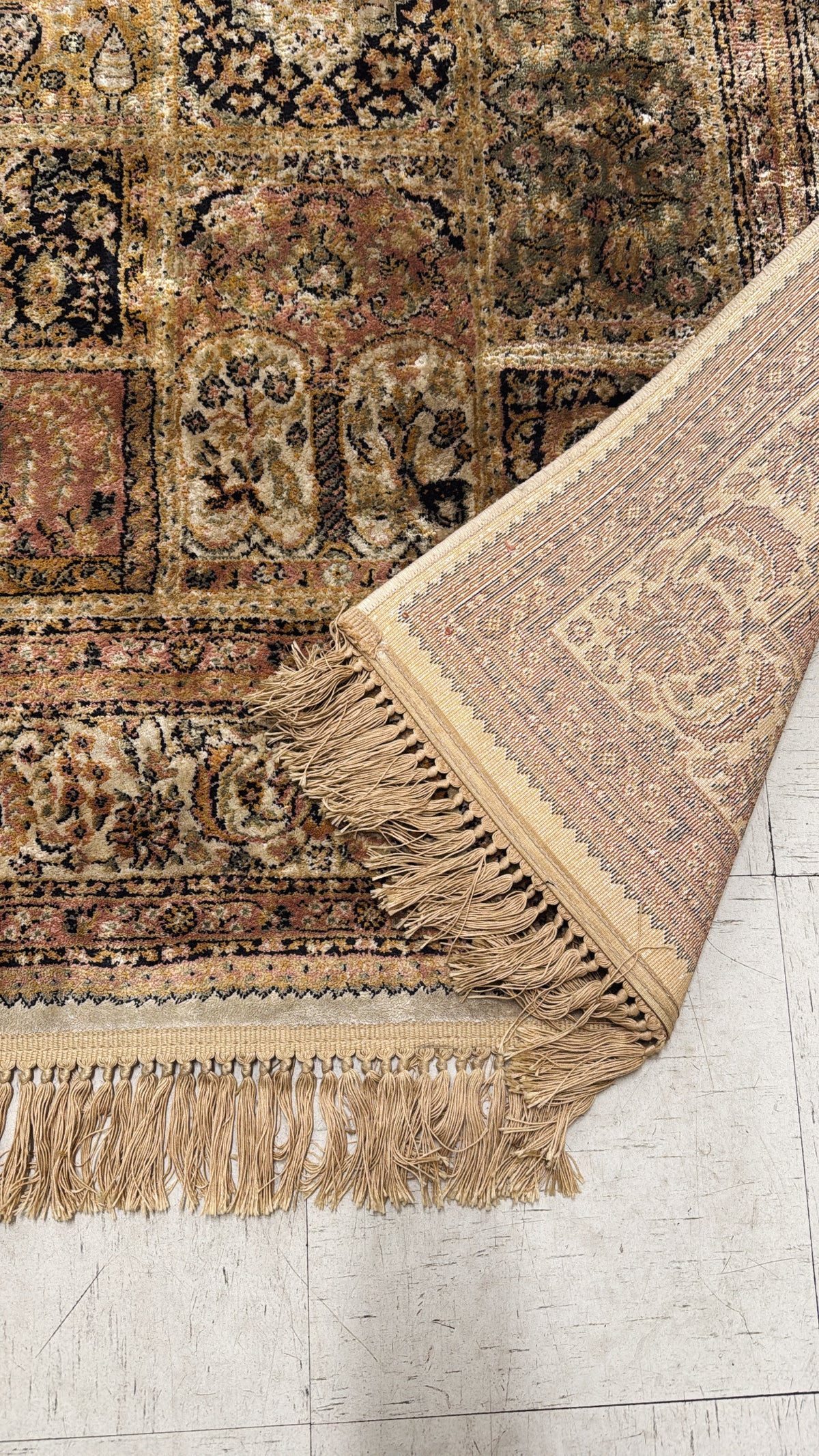 HAND-KNOTTED KASHMIRI SILK CARPET