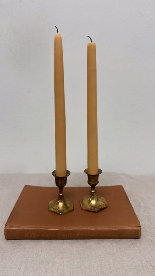 Short Brass Candle Holders