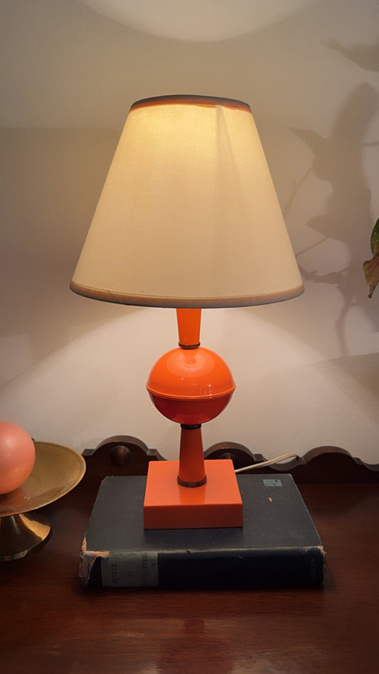 1940s Bright Orange Table Lamp