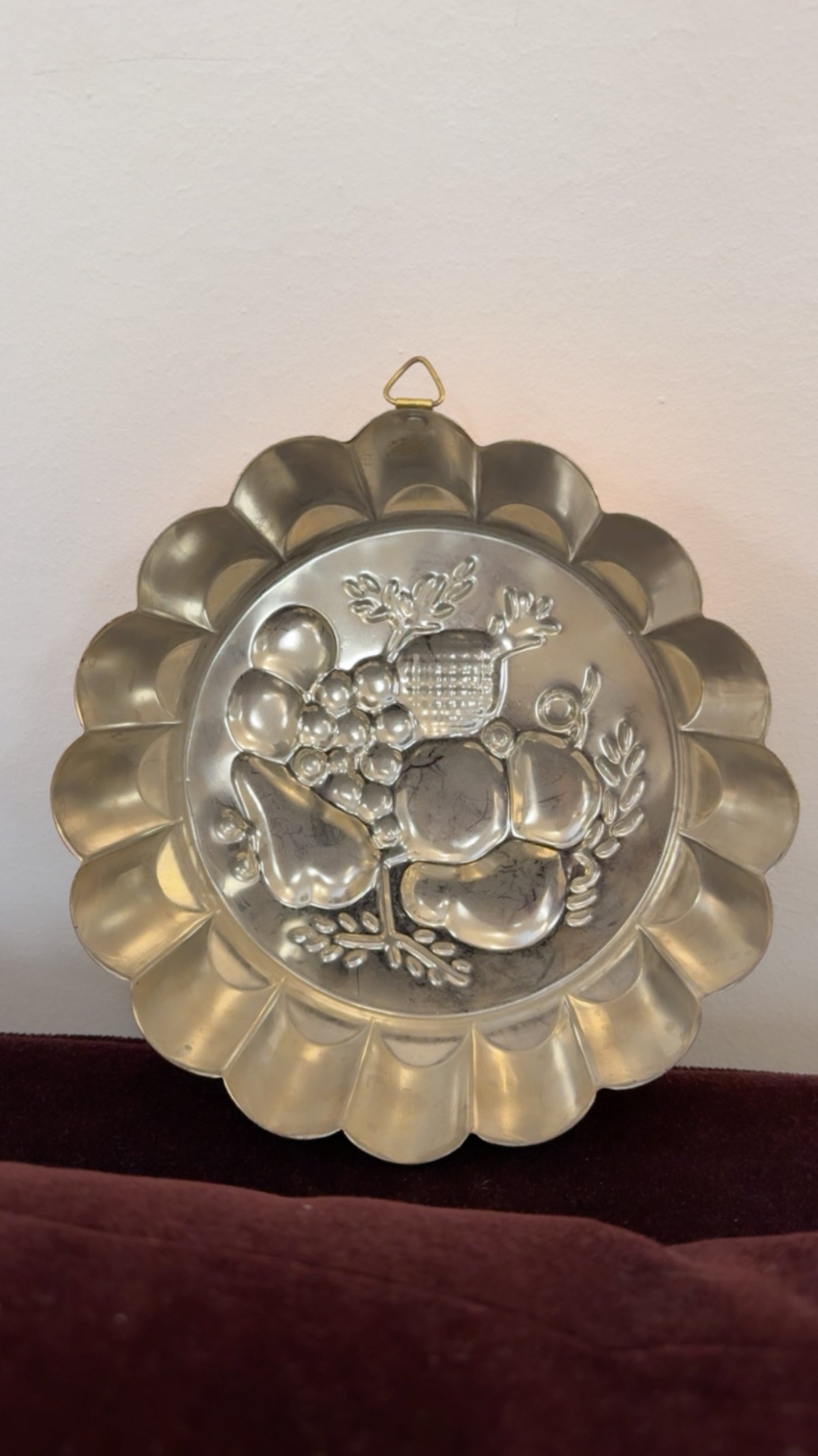 VINTAGE EMBOSSED COPPER FRUIT MOTIF MOLD