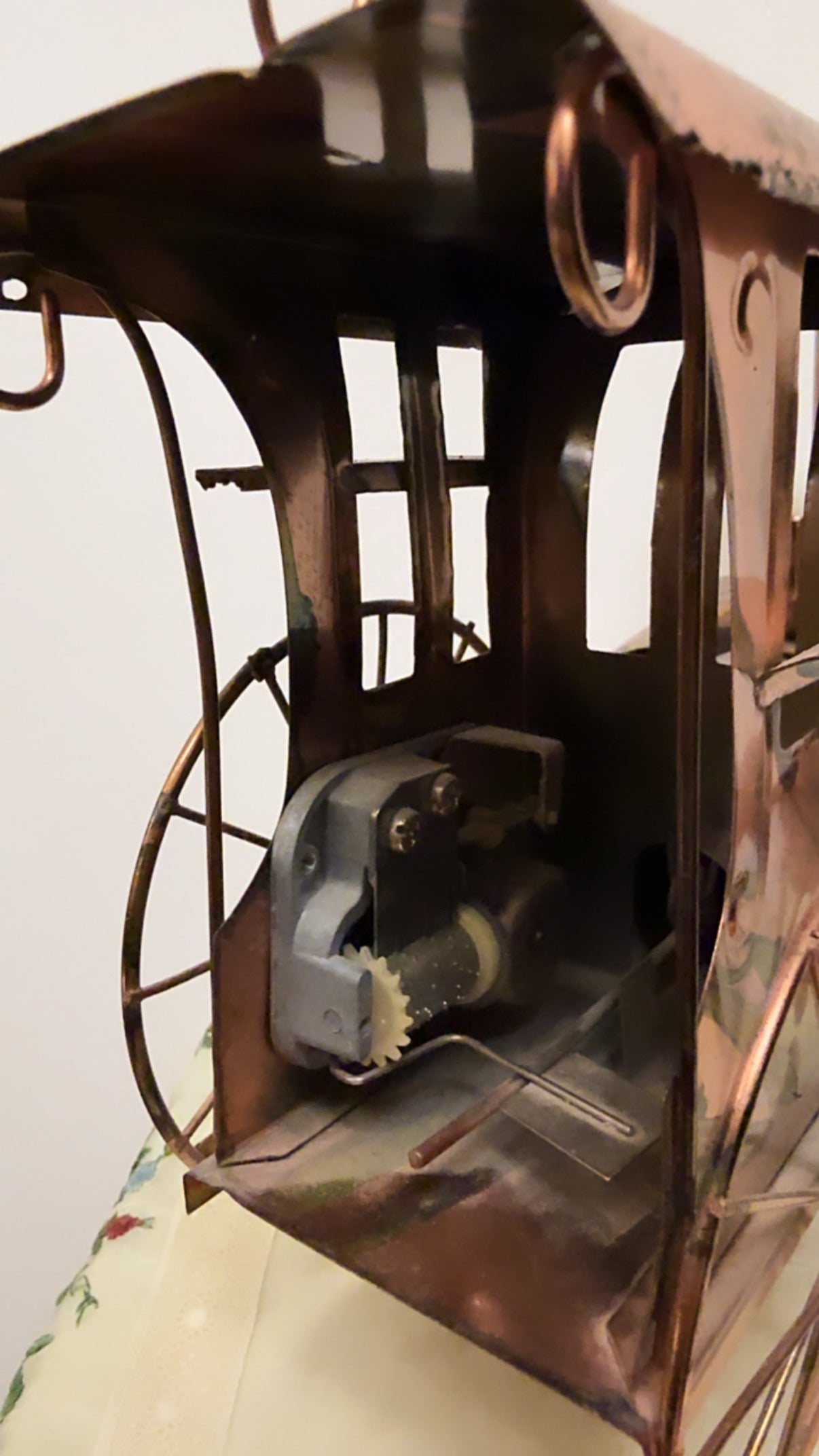 Tin & Copper Railroad Train Décor with Candle Holder