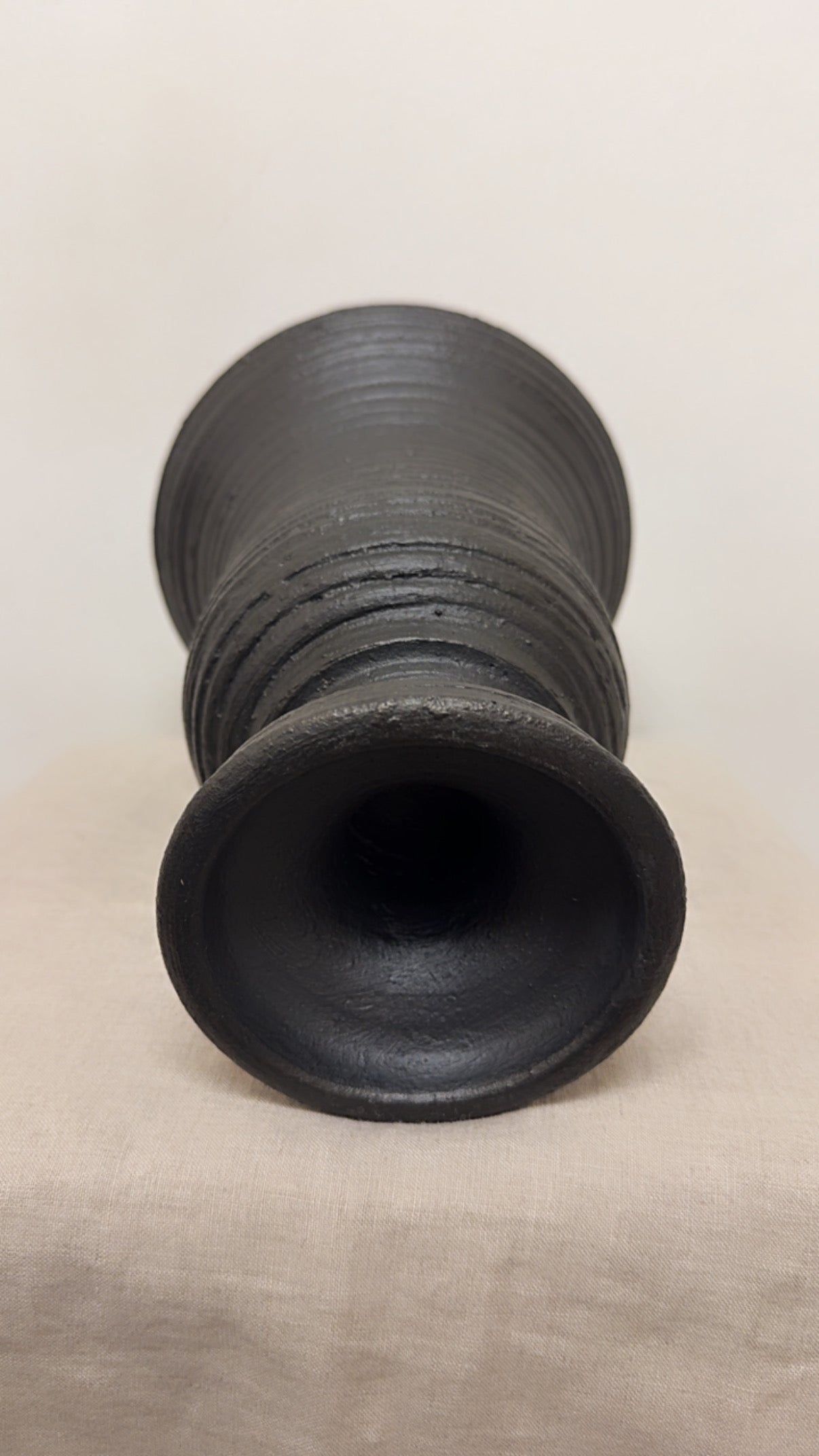 Repurposed Vintage Ribbed Urn Planter